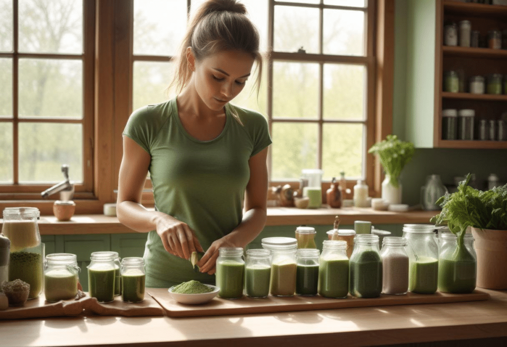 Women with Athletic greens