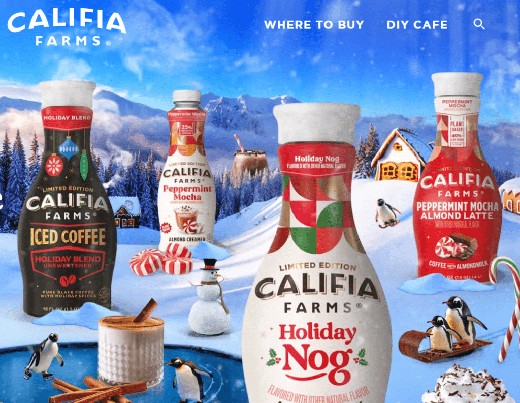 Califia Farm landing page