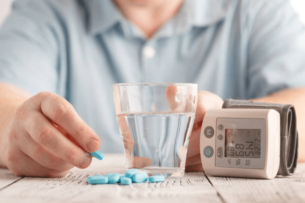 taking medications for blood pressure