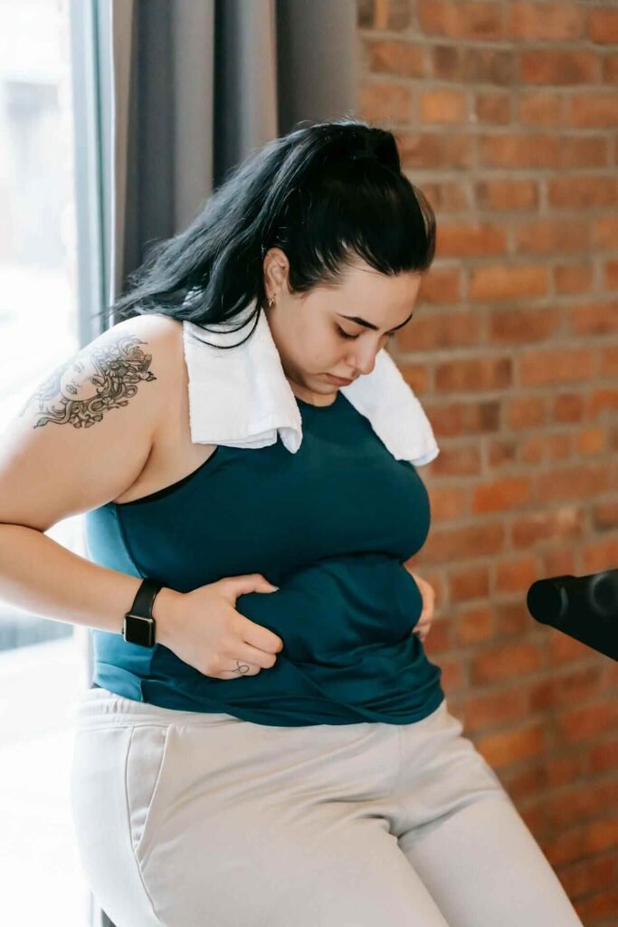  a woman concerned about her weight