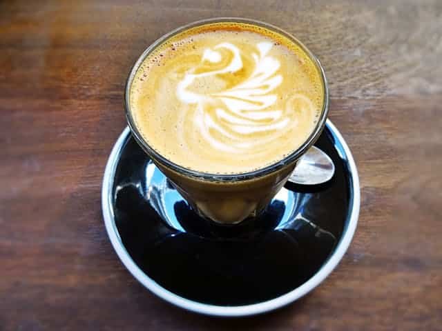 creamy coffee in a cup